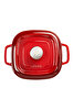 Picture of Sürel Cast iron square shallow casserole    26 cm red
