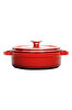 Picture of Sürel Cast iron round shallow casserole   24 cm red