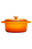 Picture of Sürel Cast iron round casserole    28 cm degrade orange