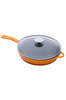 Picture of Sürel Cast iron glass lid  fry pan 28 cm orange