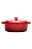 Picture of Sürel Cast iron oval casserole   23X29 cm red