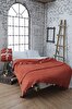Picture of Dolce Bonita Home Single Pom-pom Pique Blanket 150x200, Brick Red