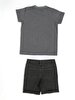 Picture of Casabony Wild Dino Gri Denim Şort + T-Shirt Takım  3 YAŞ