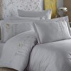 Picture of Hobby Premium Diva Gray - Poplin Double Embroidered Duvet Cover Set