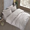 Picture of Hobby Premium Diva Beige - Poplin Double Embroidered Duvet Cover Set