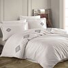 Picture of Hobby Premium Azra Cream - Poplin Double Embroidered Duvet Cover Set