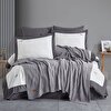 Picture of Hobby Double New Fancy Blanket Set - Gray