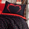 Picture of Hobby Amore Black - Double Satin Duvet Cover Set