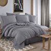 Picture of Hobby Yarn Dyed Double Duvet Cover Set - Black