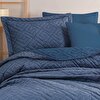 Picture of Hobby Silvana Fitilli Kadife Yatak Örtüsü - Geometrik - Indigo