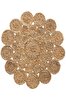 Picture of Koza Carpet Natura Hand Woven Jute Bohemian Style Authentic Living Room Living Room Corridor Bedroom Natural Carpet 00003A 90 x 90