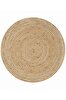 Picture of Koza Carpet Natura Hand Woven Jute Bohemian Style Authentic Living Room Living Room Corridor Bedroom Natural Carpet 00008A 90 x 90