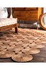 Picture of Koza Carpet Natura Hand Woven Jute Bohemian Style Authentic Living Room Living Room Corridor Bedroom Natural Carpet 00011A 90 x 150