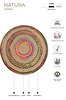 Picture of Koza Carpet Natura Hand Woven Jute Bohemian Style Authentic Living Room Living Room Corridor Bedroom Natural Carpet 00002A 90 x 90