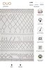 Picture of Koza Home Duo White Beige Double Sided Washable Woven Rug 23001A 80 x 150