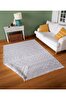 Picture of Koza Home Duo White Gray Double Sided Washable Woven Rug 23001A 60 x 100
