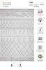 Picture of Koza Home Duo White Gray Double Sided Washable Woven Rug 23001A 60 x 100