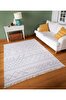 Picture of Koza Home Duo White Gray Double Sided Washable Woven Rug 23001A 60 x 100