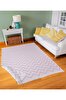 Picture of Koza Home Duo White Pink Double Sided Washable Woven Rug 23002A 60 x 100