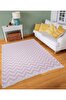 Picture of Koza Home Duo White Pink Double Sided Washable Woven Rug 23002A 60 x 100