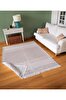 Picture of Koza Home Duo White Beige Double Sided Washable Woven Rug 23003A 60 x 100
