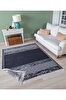 Picture of Koza Home Duo White Black Double Sided Washable Woven Rug 23003A 60 x 100