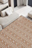 Picture of Koza Halı Rosso Orange Woven Sisal Rug Jute Carpet Kilim Living Room Bedroom Hallway Machine Made 23037A 60 x 100