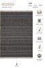 Picture of Koza Halı Rosso Black Woven Sisal Rug Jute Rug Kilim Living Room Sitting Room Bedroom Hallway Rug 23041A 60 x 100