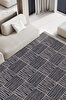 Picture of Koza Halı Rosso Navy Blue Woven Sisal Rug Jute Rug Kilim Living Room Sitting Room Bedroom Hallway Rug 23043A 60 x 100