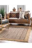 Picture of Koza Carpet Natura Hand Woven Jute Bohemian Style Authentic Living Room Living Room Corridor Bedroom Natural Carpet 00020A 90 x 150
