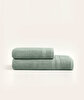 Picture of Koza Home Likya 100% Cotton Bordered Green 2-Piece Dowry Towel Set 1004A 70 x 140 - 50 x 90