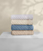Picture of Koza Home Likya 100% Cotton Jacquard Border Cross Striped 4-Piece Face Dowry Towel Set 1012A Standard