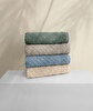Picture of Koza Home Likya 100% Cotton Jacquard Border Cross Striped 4-Piece Face Dowry Towel Set 1014A Standard