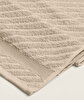 Picture of Koza Home Likya 100% Cotton Jacquard Border Cross Striped 4-Piece Face Dowry Towel Set 1014A Standard