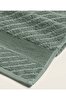 Picture of Koza Home Likya 100% Cotton Jacquard Border Green 2-Piece Dowry Towel Set Cross Striped 1015A 90 x 150 - 50 x 90