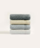 Picture of Koza Home Likya 100% Cotton Jacquard Border Herringbone 4-Piece Face Dowry Towel Set 1024A Standard