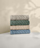 Picture of Koza Home Likya 100% Cotton Jacquard Border Herringbone 4-Piece Face Dowry Towel Set 1025A Standard