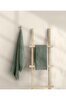 Picture of Koza Home Likya 100% Cotton Jacquard Border Green 2-Piece Dowry Towel Set Herringbone 1026A 70 x 140 - 50 x 90