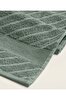 Picture of Koza Home Likya 100% Cotton Jacquard Border Green 2-Piece Dowry Towel Set Herringbone 1026A 70 x 140 - 50 x 90