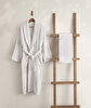 Picture of Koza Home Likya 100% Cotton White Dowry Bathrobe Set of 2 1 Bathrobe 1 Towel 1054A SM