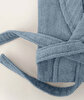 Picture of Koza Home Likya 100% Cotton Blue Dowry Bathrobe Set of 2 1 Bathrobe 1 Towel 1051A L-XL