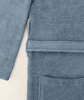 Picture of Koza Home Likya 100% Cotton Blue Dowry Bathrobe Set of 2 1 Bathrobe 1 Towel 1051A L-XL