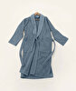 Picture of Koza Home Likya 100% Cotton Blue Dowry Bathrobe Set of 2 1 Bathrobe 1 Towel 1051A L-XL