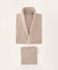 Picture of Koza Home Likya 100% Cotton Salmon-White 4-Piece Dowry Family Bathrobe Set and Towel Set 2 Bathrobes 2 Towels 1063A Standard