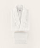 Picture of Koza Home Likya 100% Cotton Salmon-White 4-Piece Dowry Family Bathrobe Set and Towel Set 2 Bathrobes 2 Towels 1063A Standard
