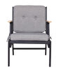 Picture of Koza Home Mist Gray Single Garden Chair Black Skeleton 6003 Single