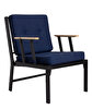 Picture of Koza Home Mist Navy Blue Single Garden Chair Black Skeleton 6004 Single