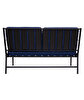 Picture of Koza Home Mist Navy Blue Double Garden Chair Black Frame 6008 Double