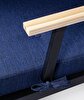 Picture of Koza Home Mist Navy Blue Double Garden Chair Black Frame 6008 Double