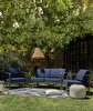 Picture of Koza Home Nea Single Navy Blue Garden Chair Anthracite Frame 7004 Single